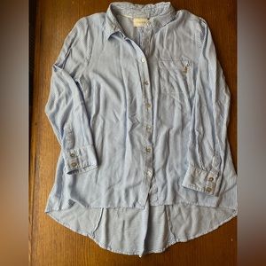Women’s striped button down top